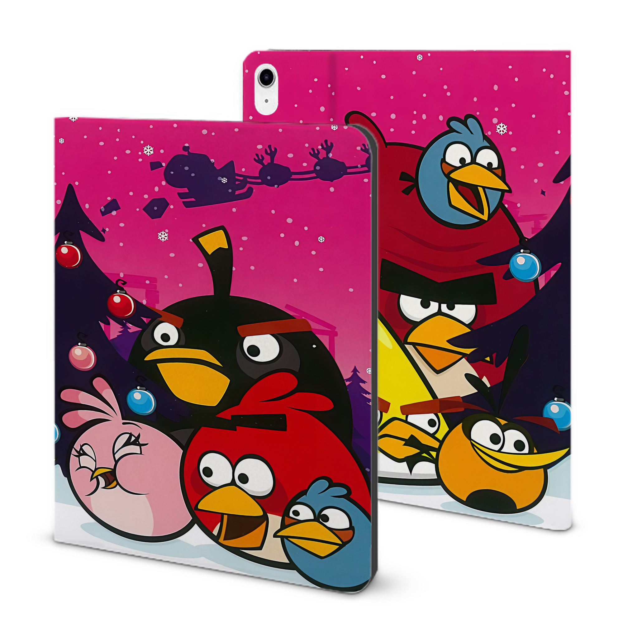 （画像用） Angry Birds アングリーバード IPad ケース ブック型 PUレザー TPU 耐衝撃 軽量 薄型 ペン収納なし 全面保護 IPad 各モデル対応